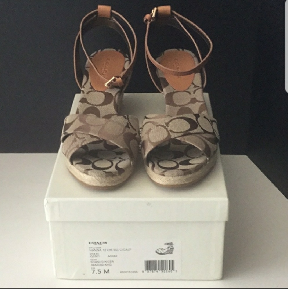 Coach Espadrille Sandals - Size 7.5